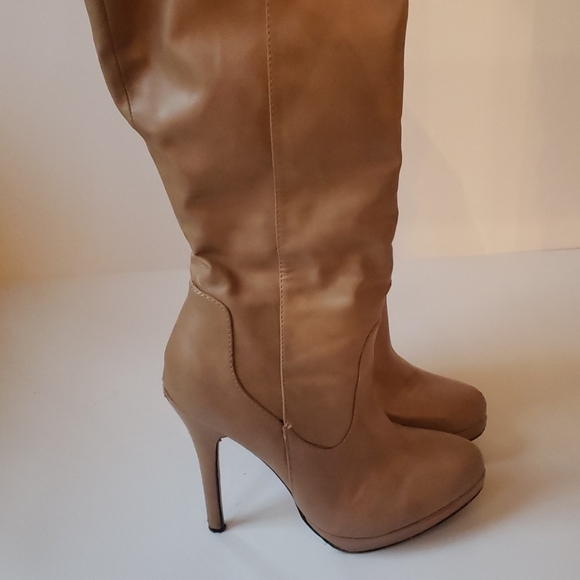 MICHAEL ANTONIO Knee High Tan Boots size 5.5 - Picture 2 of 11